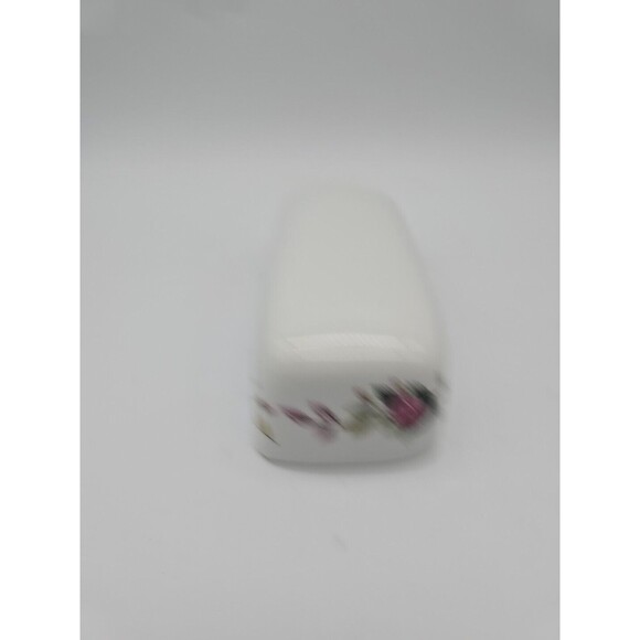 Vintage Butter Dish "LID ONLY" Pink Roses Ceramic Stoneware - Picture 2 of 10